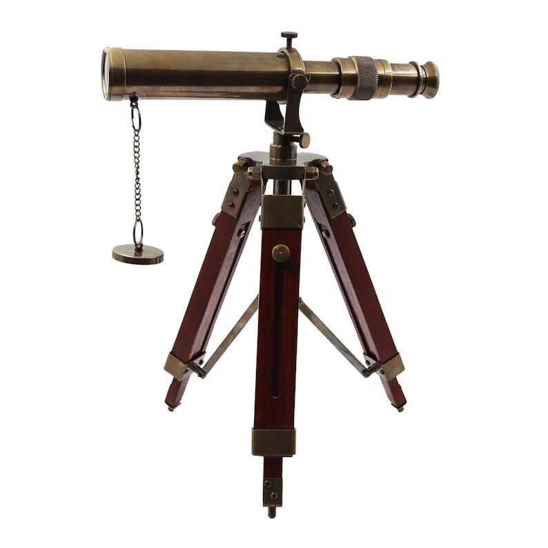 Brass Floor Standing Telescope 15" with Wooden Tripod view 5