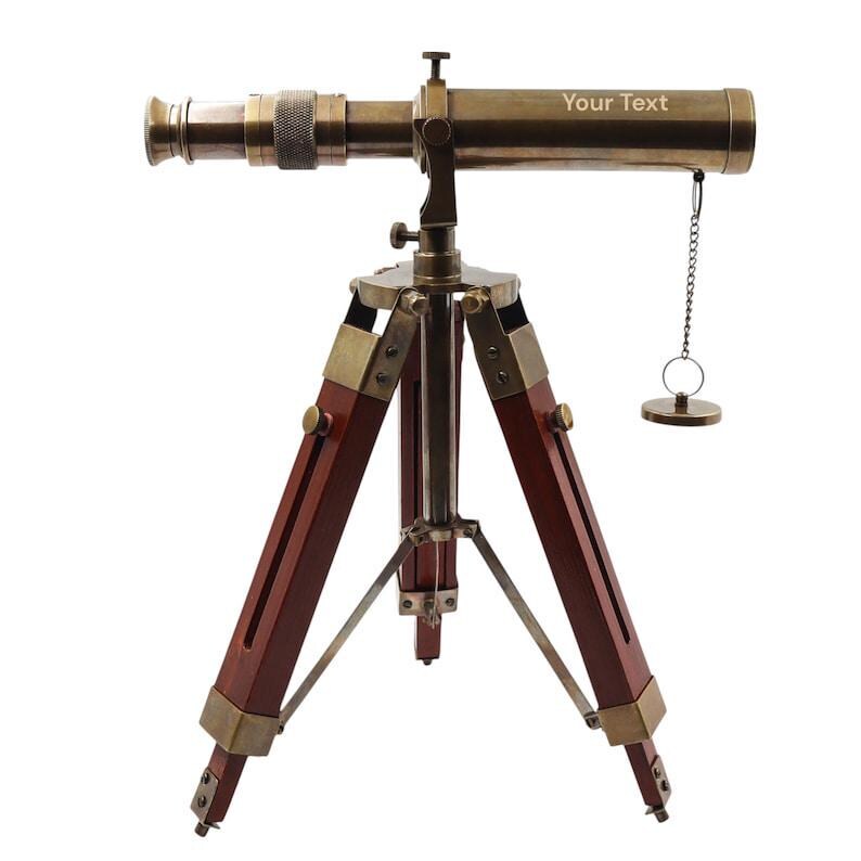 Brass Floor Standing Telescope 15" with Wooden Tripod view 8