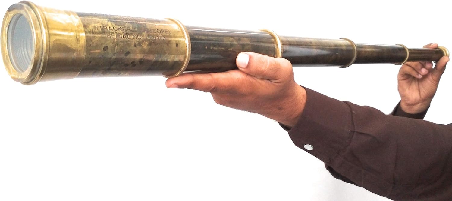 Brass Spyglass Telescope 17" with Leather Case view 6