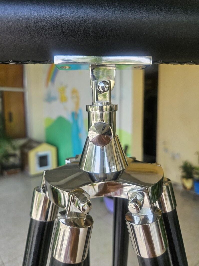 Brass & Leather Floor Standing Telescope 60" with No Case view 14