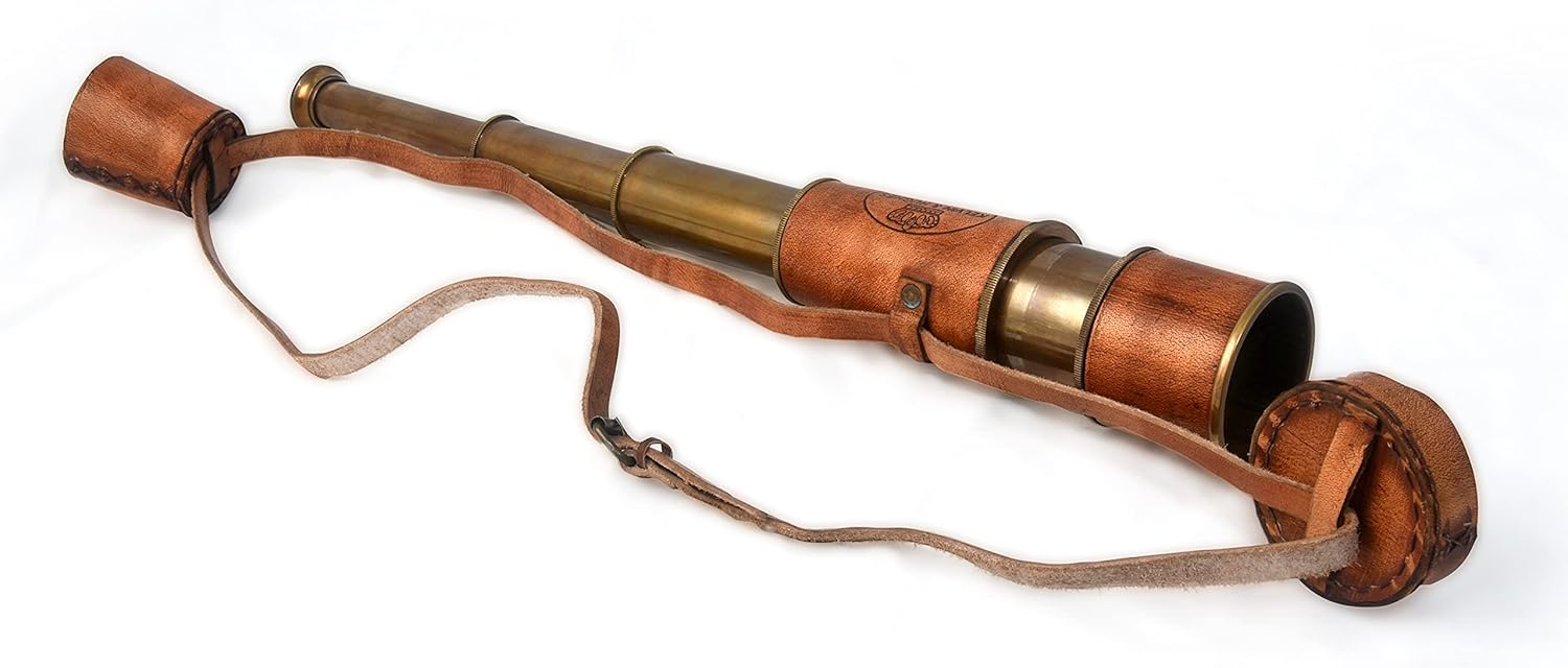 Brass Spyglass Telescope 17.5" with Wooden Box view 12