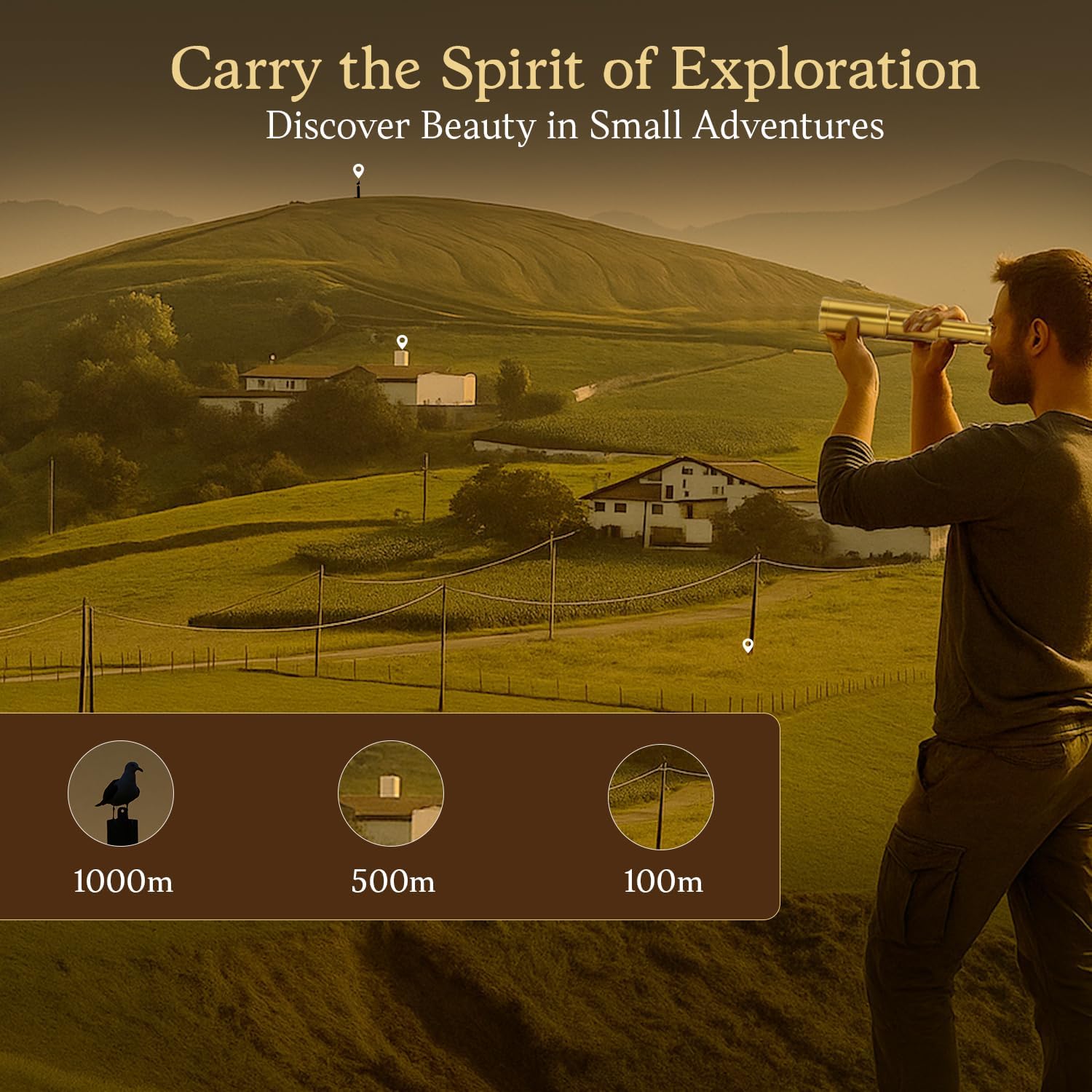 Brass Spyglass Telescope 6" for Kids view 9