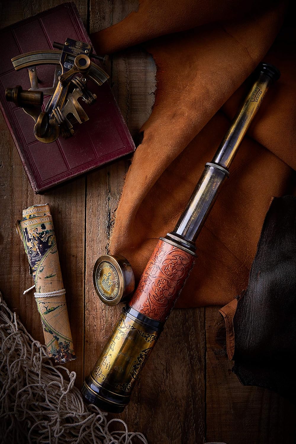 Brass Spyglass Telescope 20" view 9