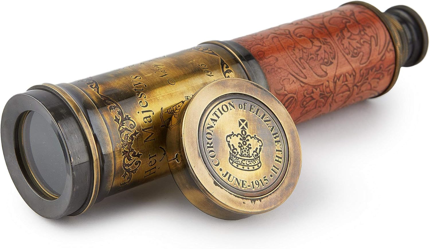 Brass Spyglass Telescope 20" view 11
