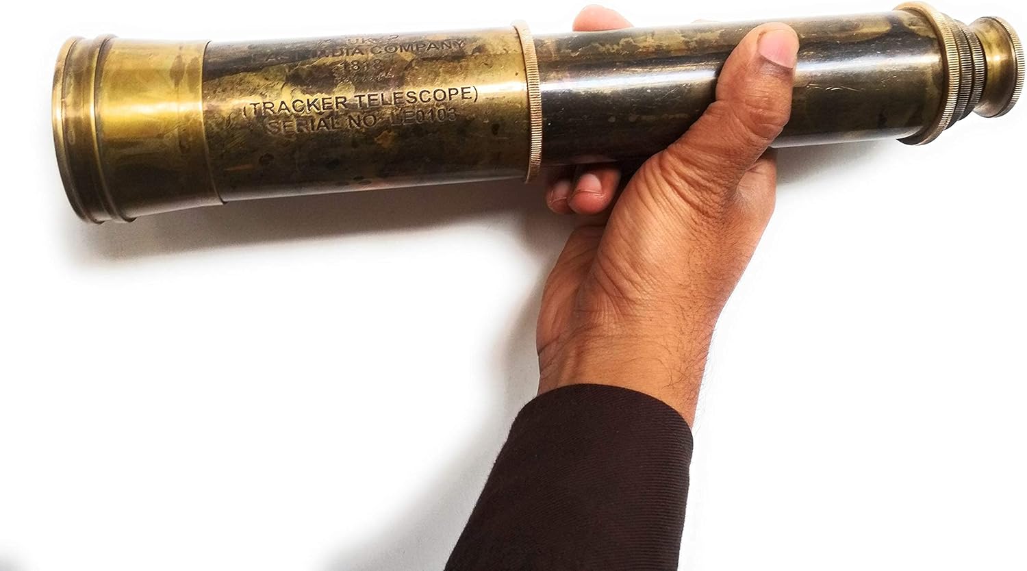 Brass Spyglass Telescope 32" with Leather Case view 7