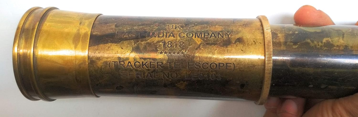 Brass Spyglass Telescope 32" with Leather Case view 8