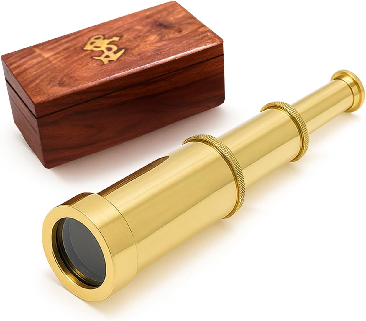 Brass Spyglass Telescope 6" for Kids view 10