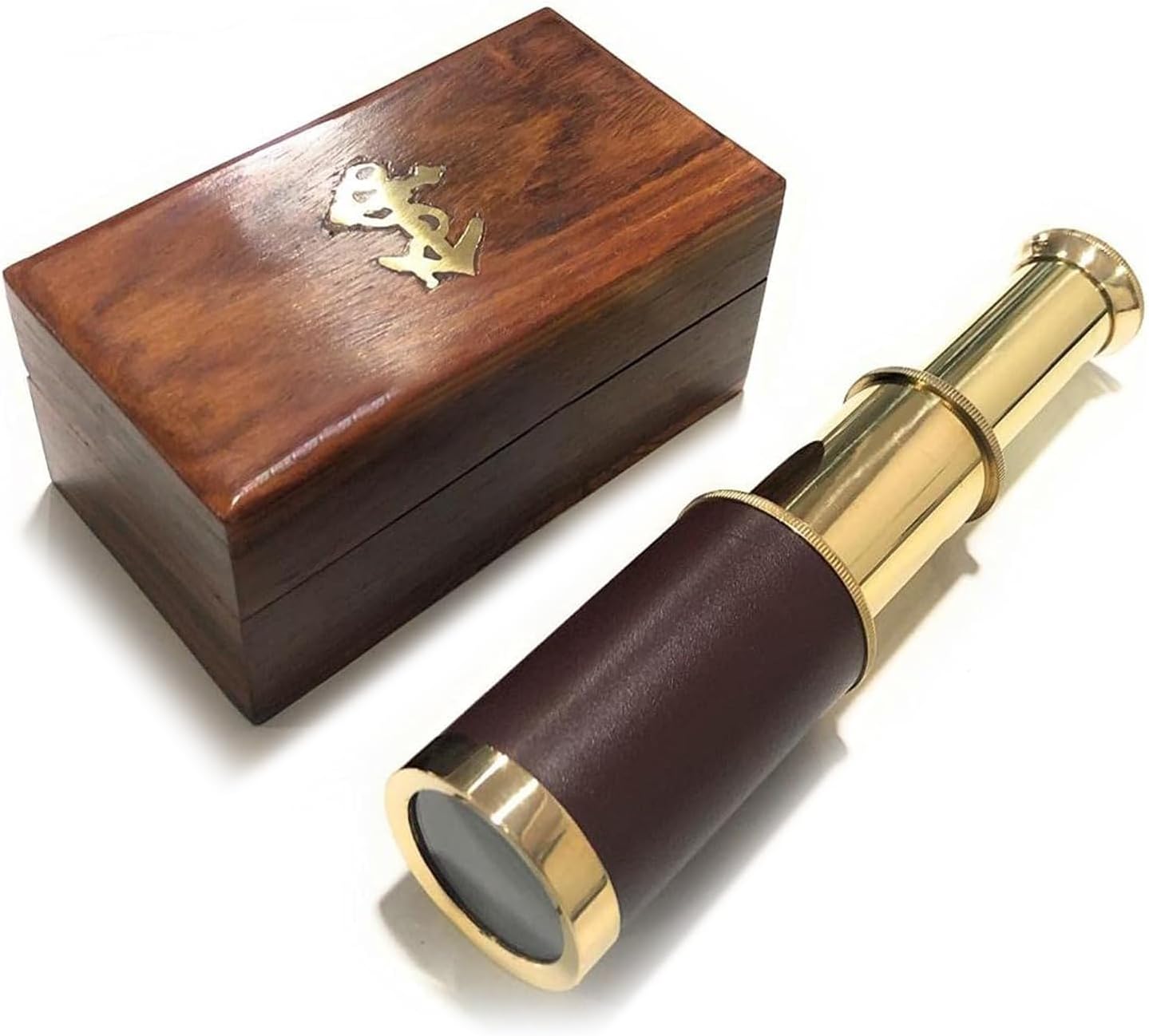 Brass Spyglass Telescope 6" for Kids view 10