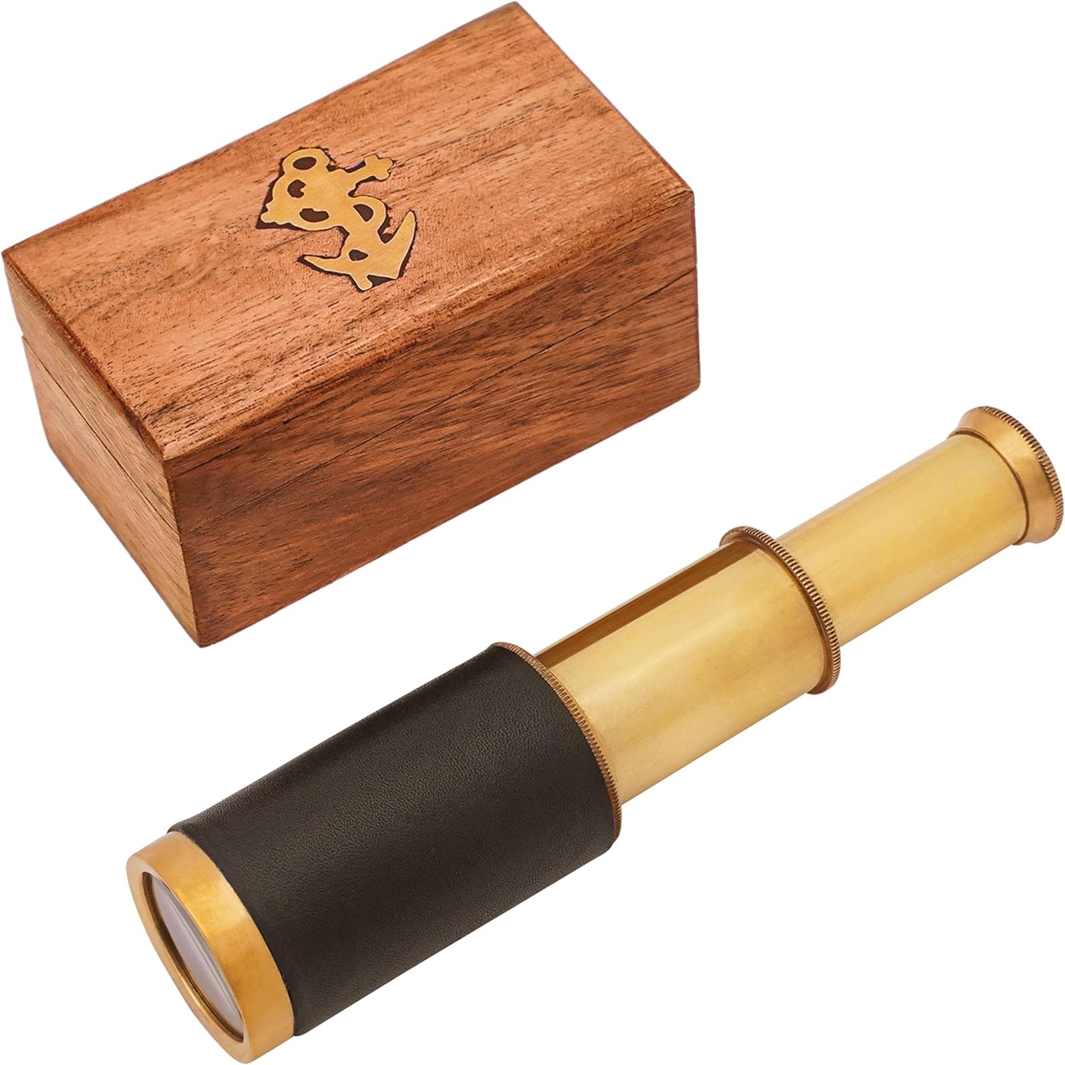 Brass Spyglass Telescope 6" for Kids view 8