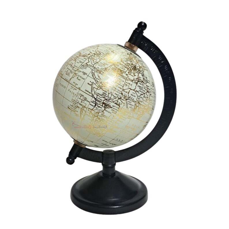 Nautical Collection Decorative Globe with Black Ring and Black Base view 4