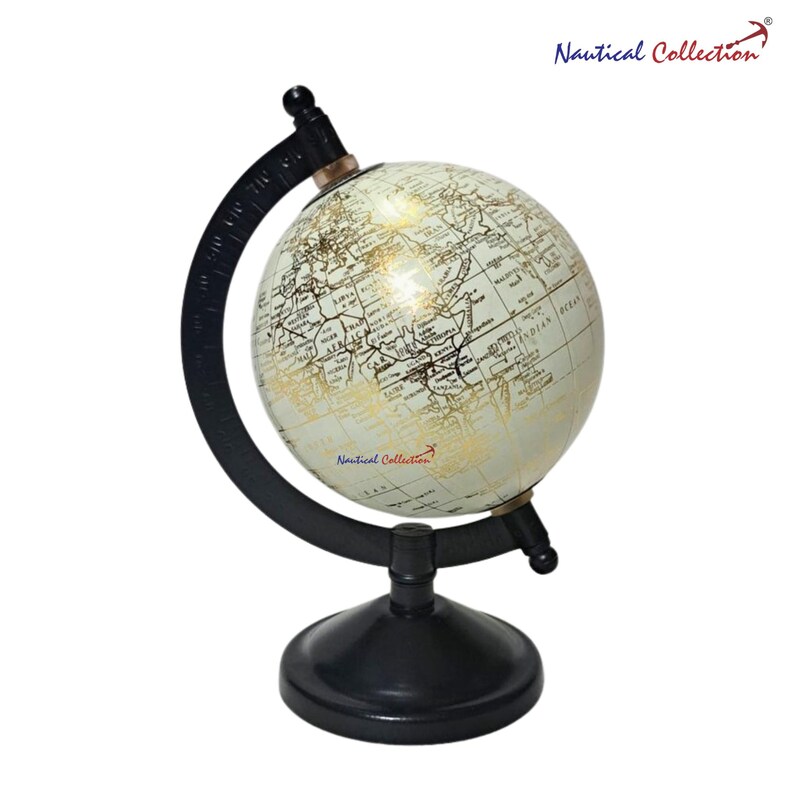 Nautical Collection Decorative Globe with Black Ring and Black Base view 5