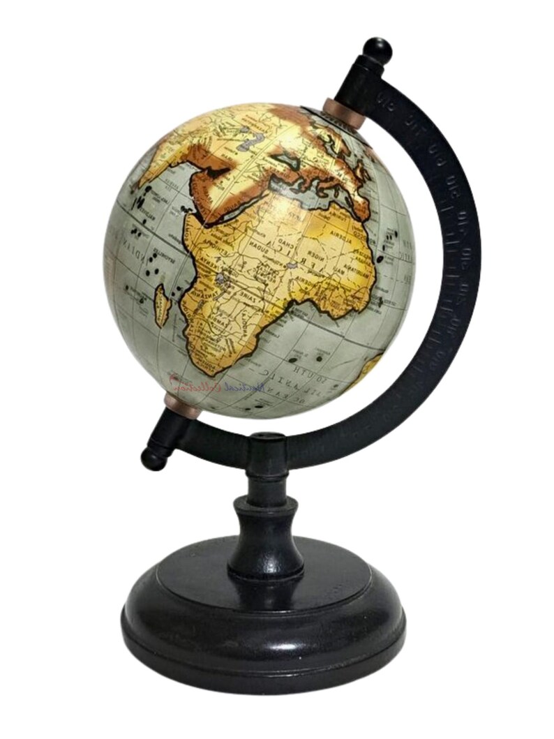 Nautical Collection Decorative Globe with Black Ring and Black Base, Variant B view 2