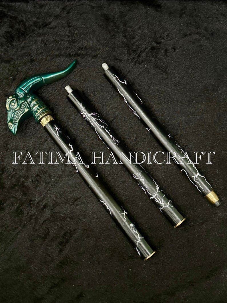 Gothic Dragon Skull Handle Walking Cane view 4