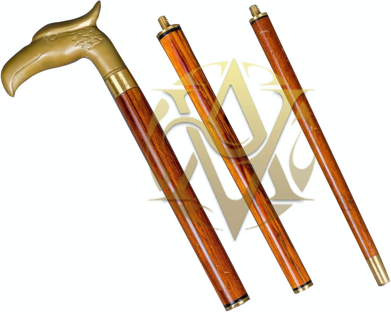 Antique Brass Duck Style Handle Walking Stick view 3