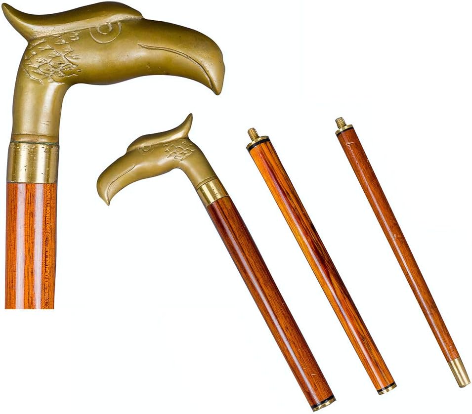 Antique Brass Duck Style Handle Walking Stick view 5