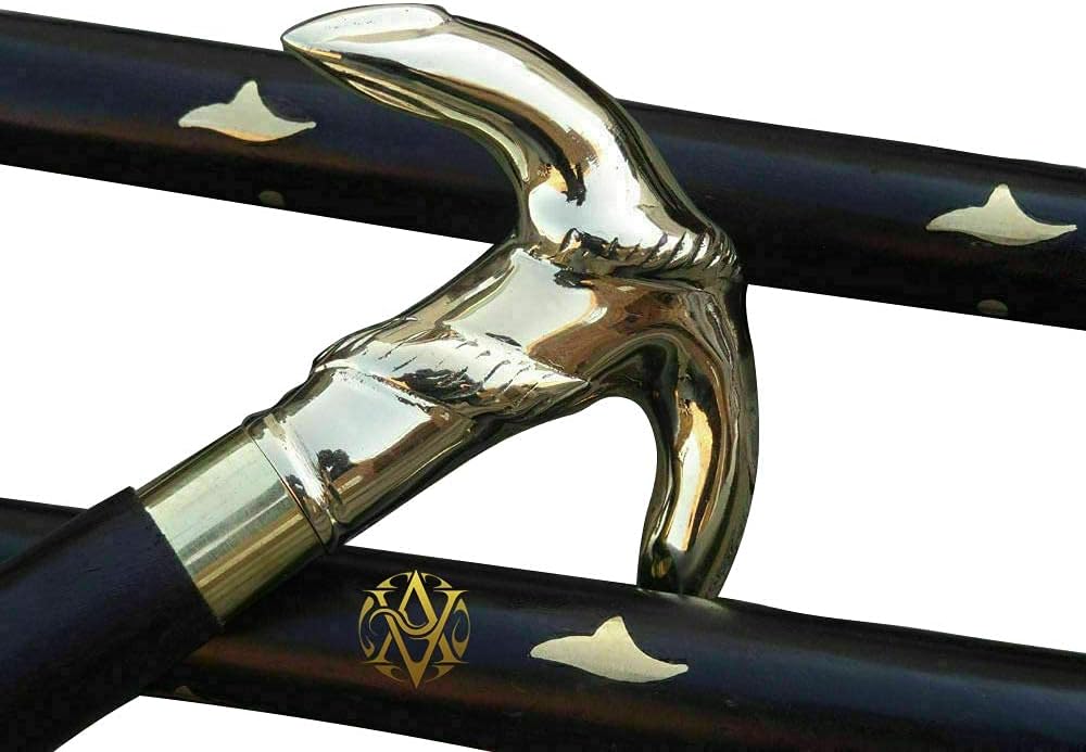 Chrome Anchor and Rope Handle Walking Stick view 5