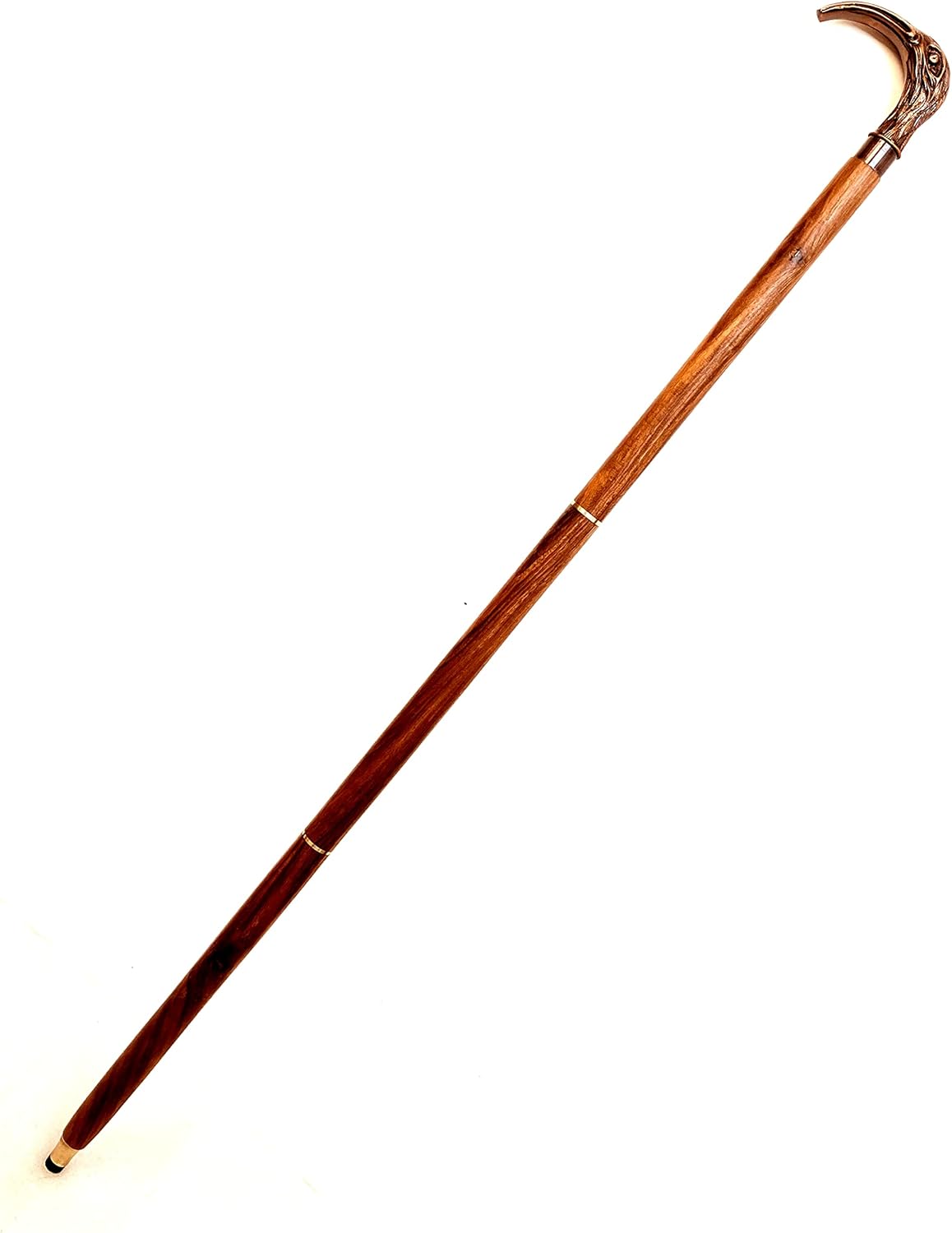 Brass Flamingo Handle Rosewood Walking Stick view 5