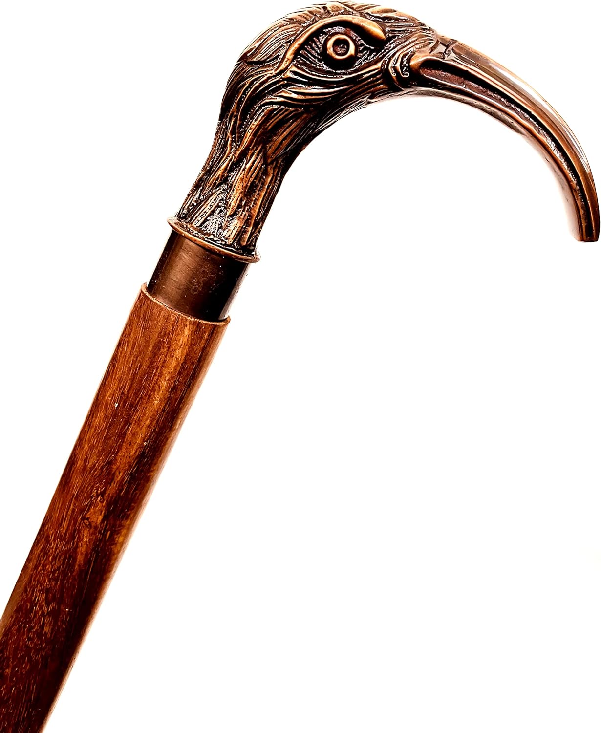 Brass Flamingo Handle Rosewood Walking Stick view 6