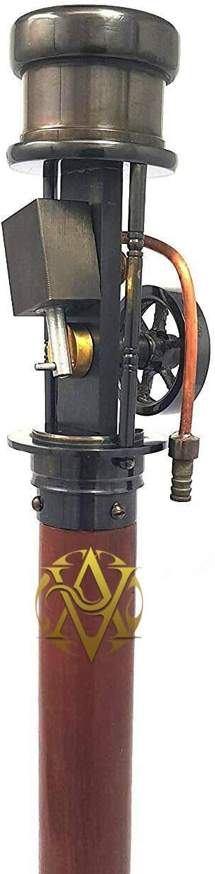 Steam Engine Handle Rosewood Walking Stick view 2