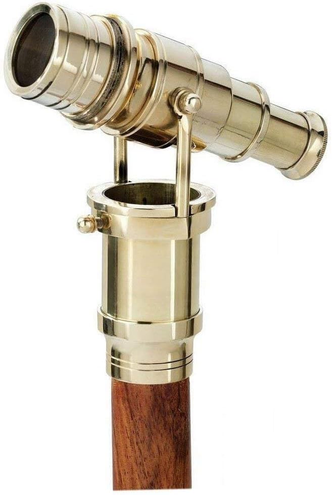 Brass Telescope Handle Rosewood Walking Stick view 5