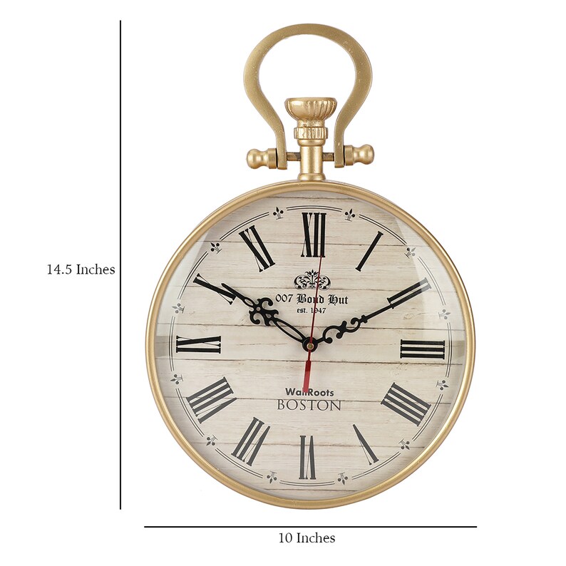 Vintage Metal Round Wall Clock view 3