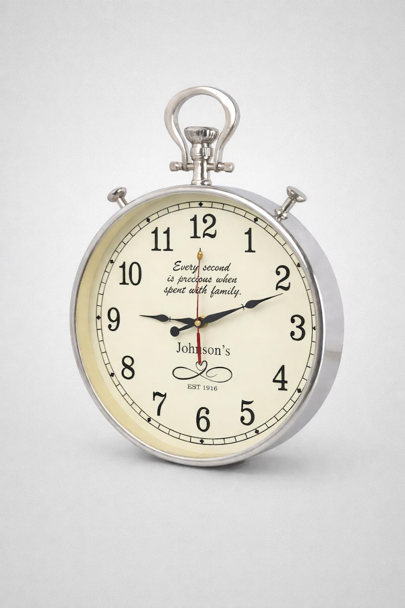 Gold Round Wall Clock Roman Numeral view 11