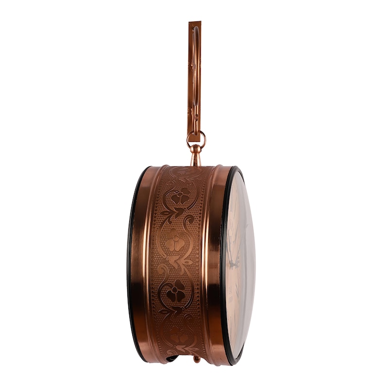 Copper and Gold Dual-Sided Victorian Wall Clock view 3