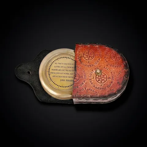Tolkien Quote Compass, Leather Case view 1