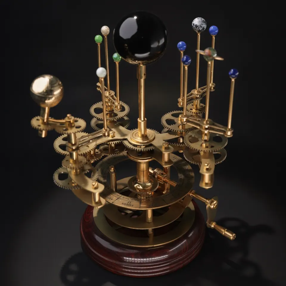 Functional Brass Solar System Orrery, Museum