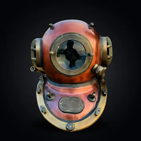 Copper Scuba Diving Helmet Replica with Copper Polished Finish view 1