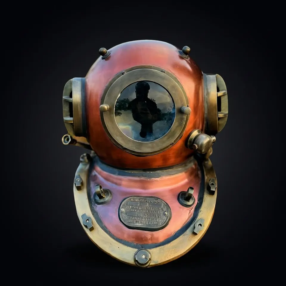 Copper Scuba Diving Helmet Replica with Copper Polished Finish