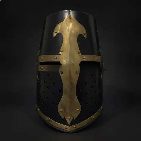 Templar Crusader Knight Helmet — Gift Ready view 1