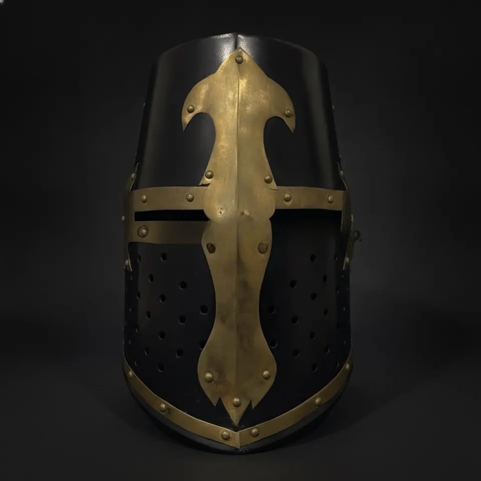 Templar Crusader Knight Helmet — Gift Ready