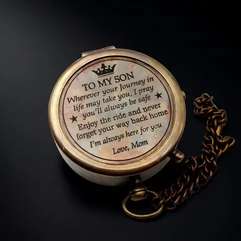To My Son Compass, Wooden Box view 1