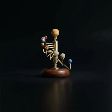 Vertical Solar System Model view 1