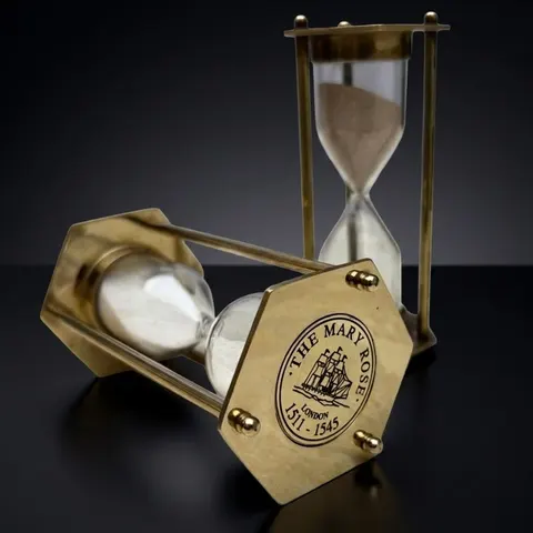 Brass Hourglass with Custom Sand Colour Option, 2-Minute view 1