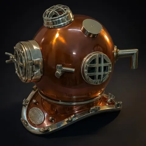 Mark V Diving Helmet with Brown Copper Antique Finish view 1