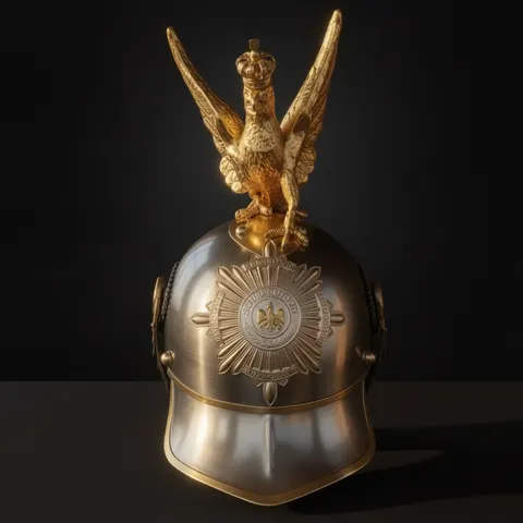 Imperial German Pickelhaube — Prussian Military Spiked view 1