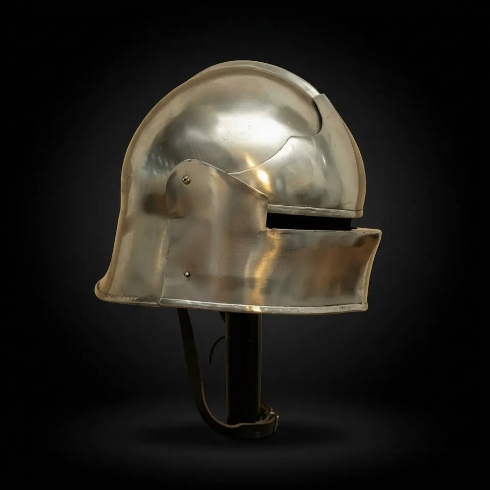 Steel Bascinet Helmet — Medieval Knight Armor