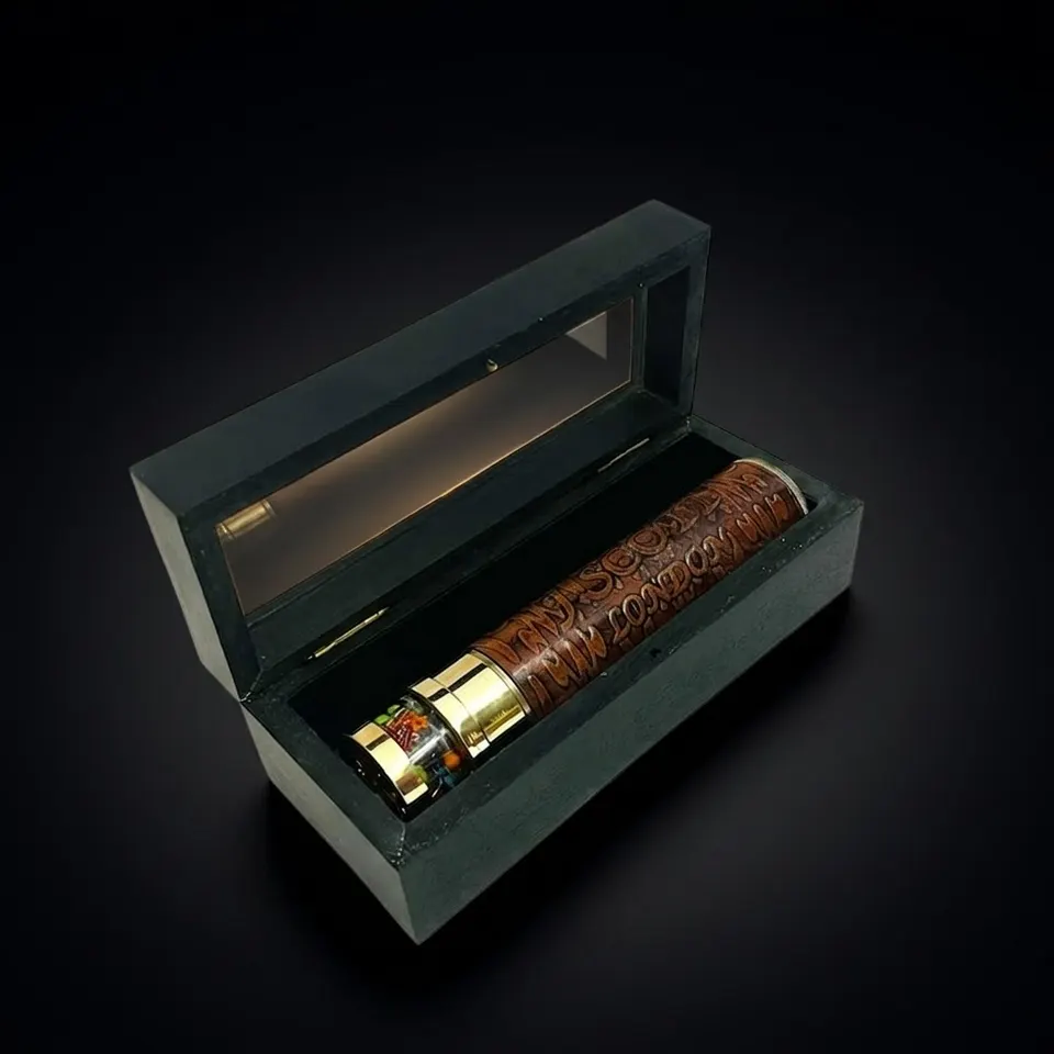 Personalised Brass Liquid Kaleidoscope