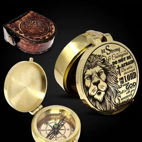 Motivational Compass, Leather Case view 1