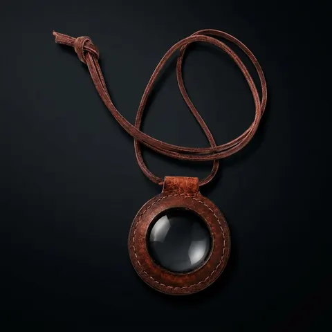 Pure Leather Wearable Magnifier 2" with Leather Belt view 1