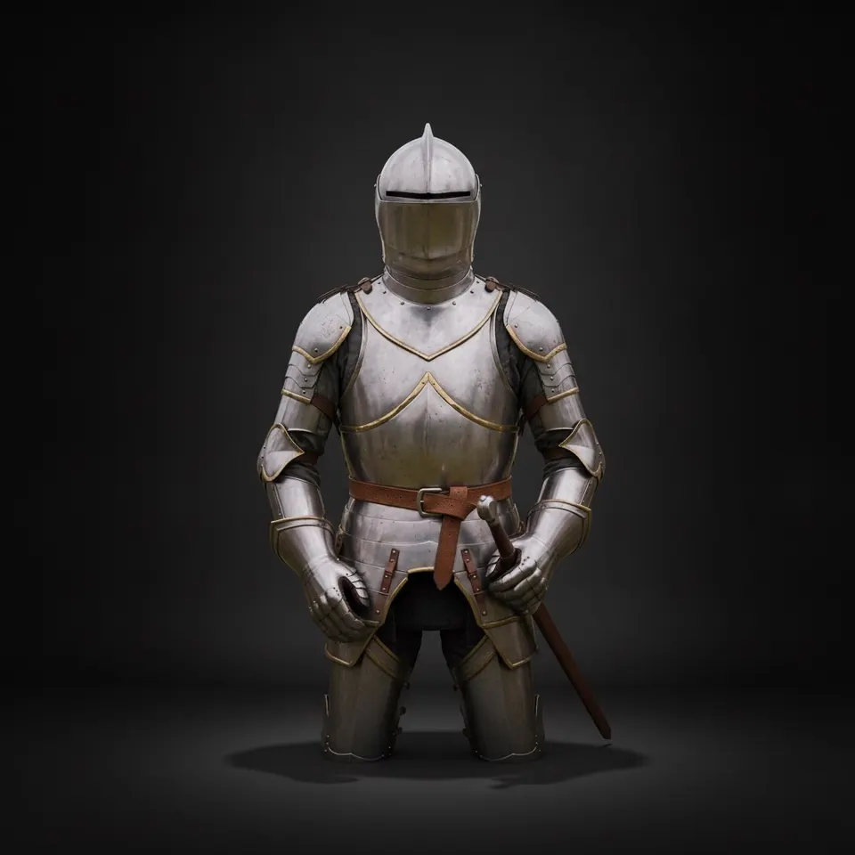 Medieval Dark Fantasy Gothic Knight Wearable Armor for LARP and Display