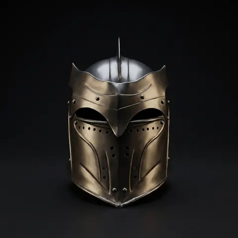 Dark Knight Medieval Helmet — Gothic Steel Warrior view 1