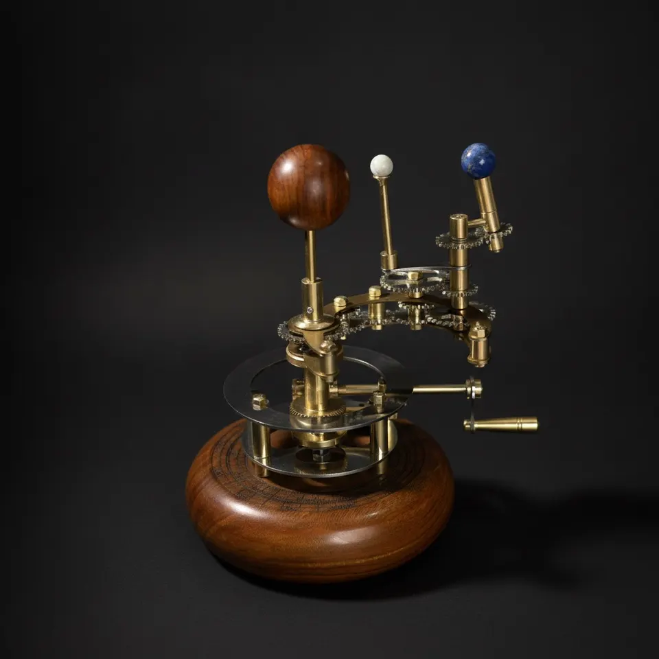 Brass Sun-Earth-Moon Tellurion, Shelf Model