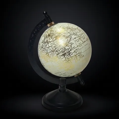 Nautical Collection Decorative Globe with Black Ring and Black Base view 1