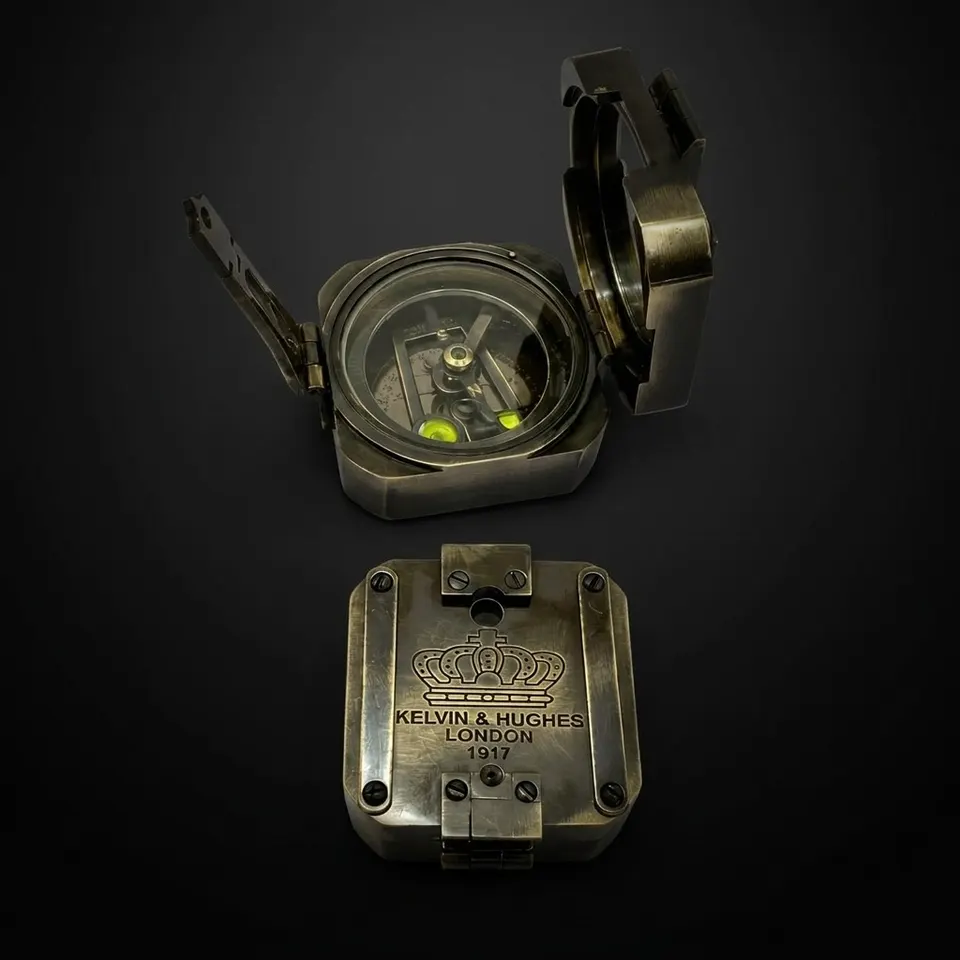 Kelvin & Hughes Reproduction Compass, Antique Finish