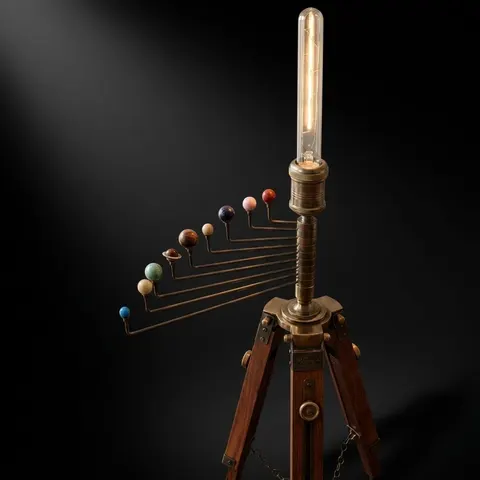 Cosmos Tripod Stand, Lamp with Solar System, Astronomical Lamp, Tripod Lamp view 1