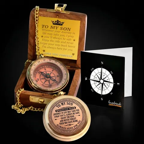 To My Son Compass, Wooden Box view 1