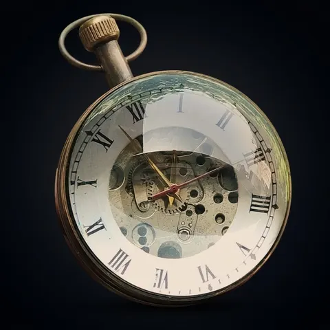 Ball Shaped Brass Desk Clock view 1